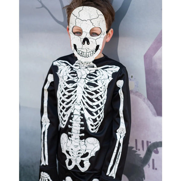 Great Pretenders Glow In The Dark skeletsæt m Maske 5-6 år