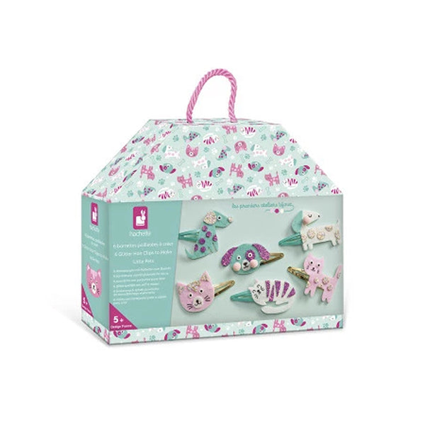 Janod Glitter Hårspænder, Little Pets