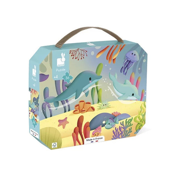 Janod Puslespil med Havets dyr, 36 Brikker