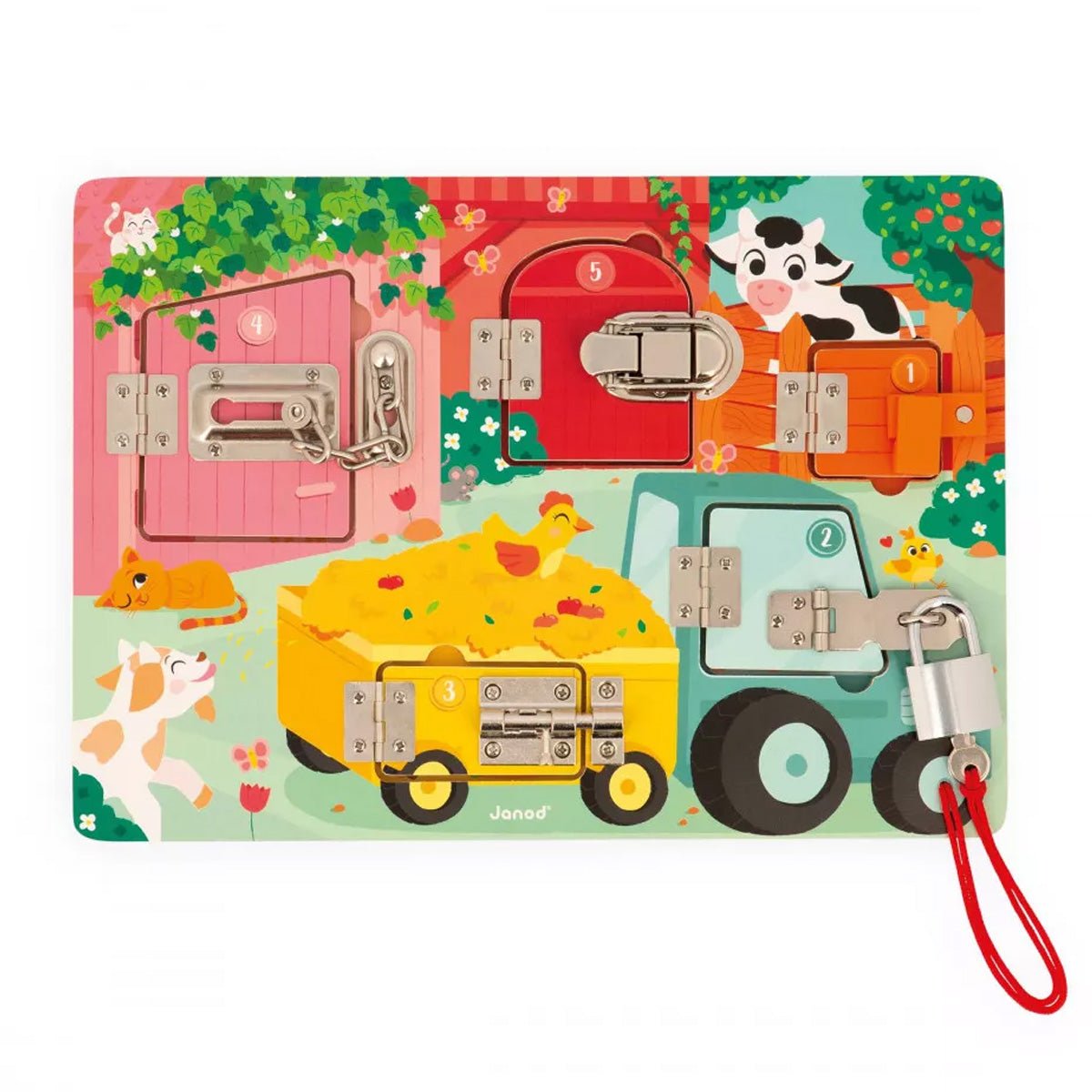 Janod Padlocks Board - The Farm