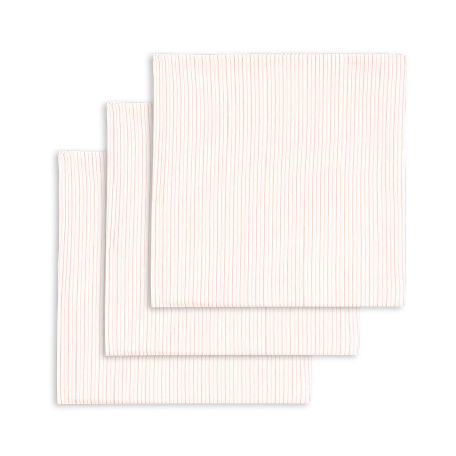 Konges Sløjd 3 - Pak Muslin Stofble, Stripie Petite Rose