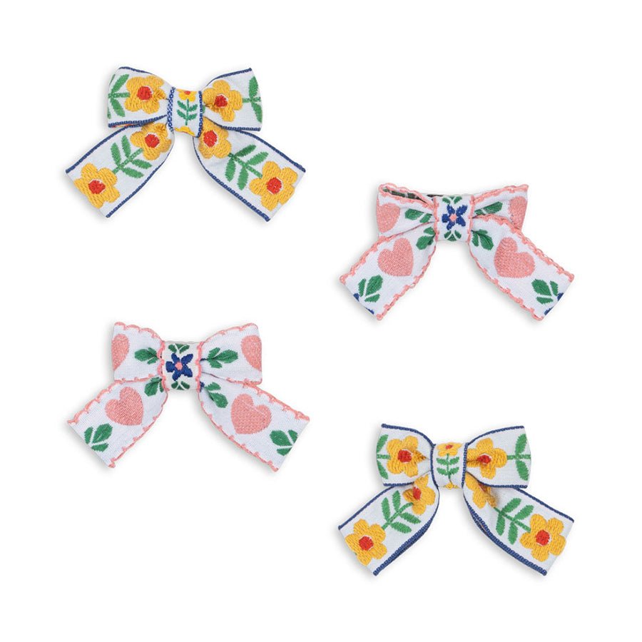 Konges Sløjd 4 - pak sløjfer, white/rose