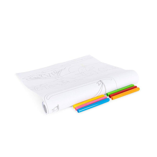 Konges Sløjd stor farvelægningsplakat med tusser, blue mix