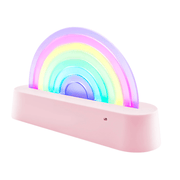 Lalarma dansende regnbuelampe, rose