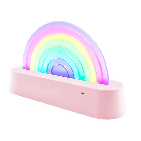 Lalarma dansende regnbuelampe, rose