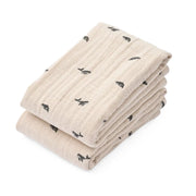 Liewood Lewis Muslin Stofble 2 - pak, Mini Whale/Sandy