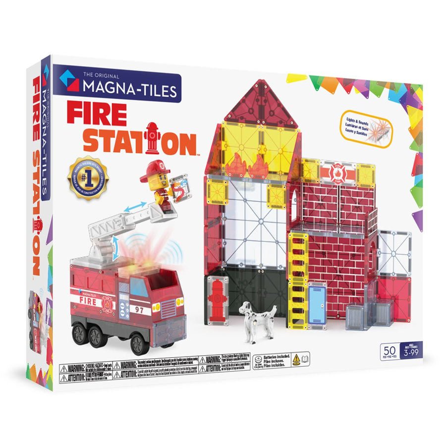 Magna - Tiles Brandstation Med Lys Og Lyd, 50 Dele