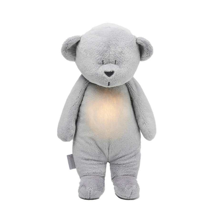 Moonie 2.0 The Humming Bjørn med lampe, silver