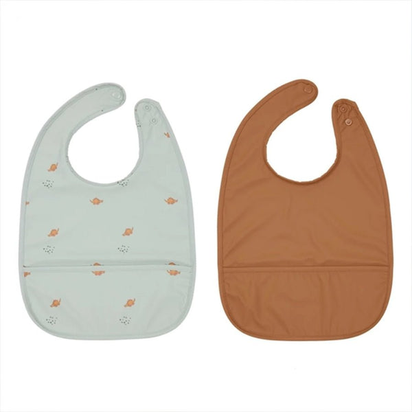 OYOY 2-pak Hagesmæk Dino, Dusty Green/Karamel