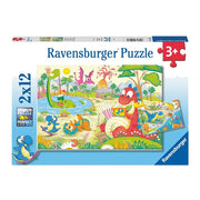 Ravensburger Puslespil, Mine Dino Venner - 2x12 Brikker