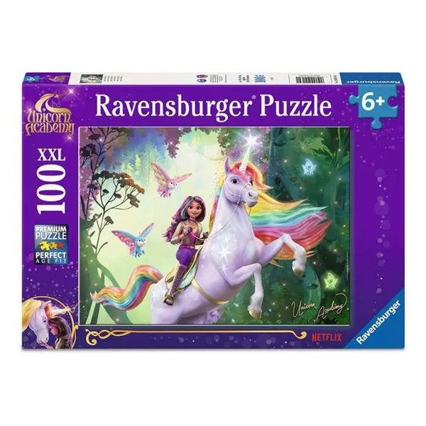 Ravensburger Puslespil, Unicorn Academy - XXL 100 Brikker
