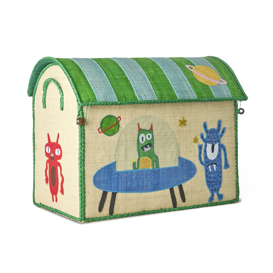 Rice opbevaringskurv, monster - mellem