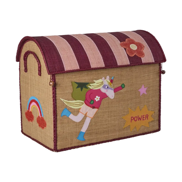 Rice Opbevaringskurv Hero Pink - Mellem