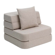by KlipKlap 3 Fold sofa single soft, beige med sand knap