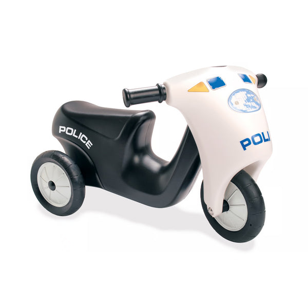 dantoy politi scooter, med gummihjul