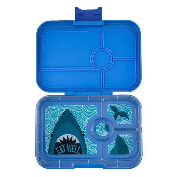 Yumbox Panino Madkasse m 4 Rum, Surf Blue-Shark Tray