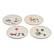 Liewood Remco 4 - pak Tallerken, Around the World/Sandy