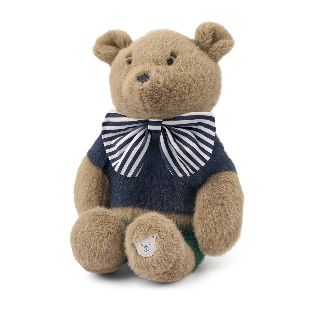 Liewood Hubert Bjørn Celebration Bamse, Dune/Blue Stripe Mix