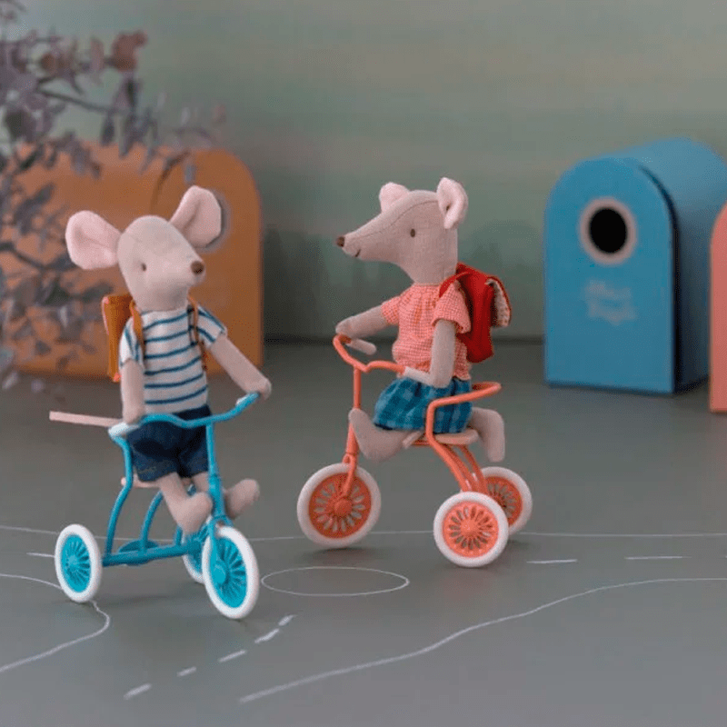 Maileg trehjulet cykel til mus - koral