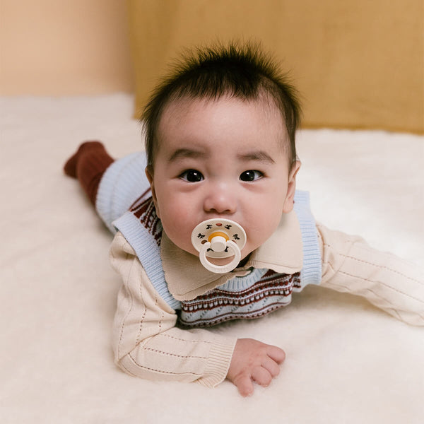 Bibs Holiday Bow 2-Pak Colour Sut Str 1, Ivory/Plum