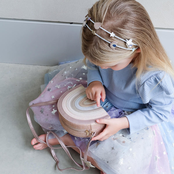 Mimi & Lula Skuldertaske, Pink Rainbow