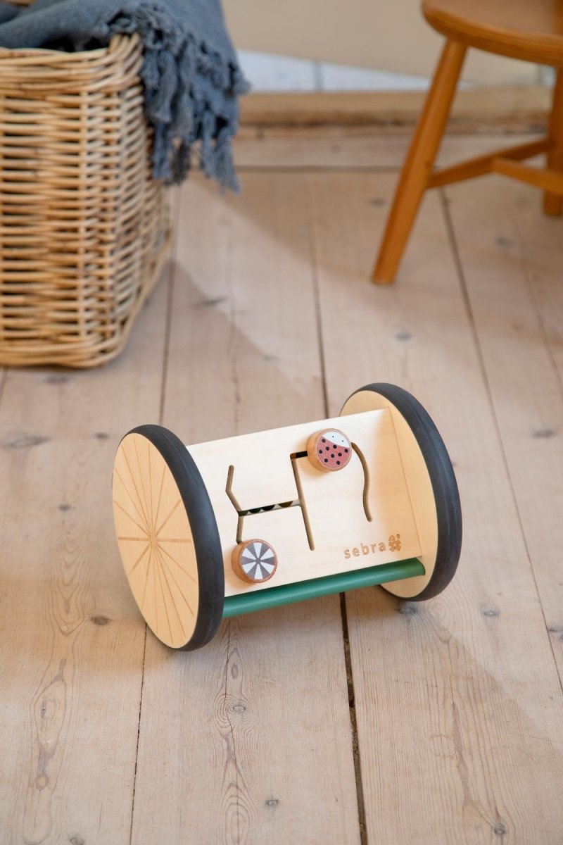 Sebra aktivitetsrullespejl i træ, Woodland