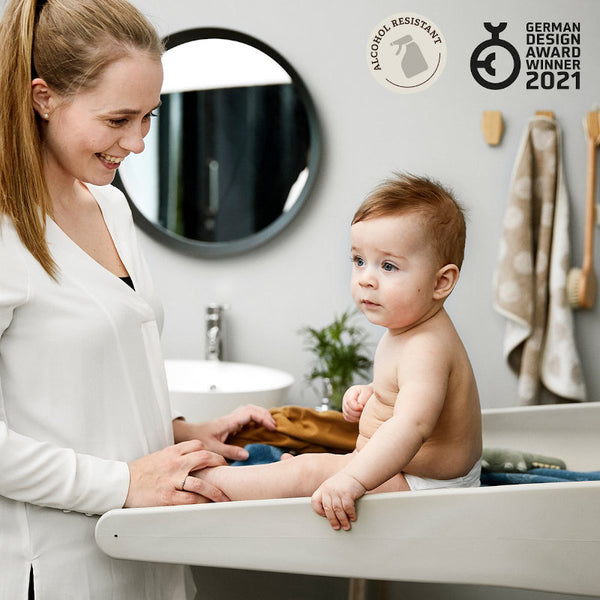 Leander Wally vægophængt puslebord, cappuccino