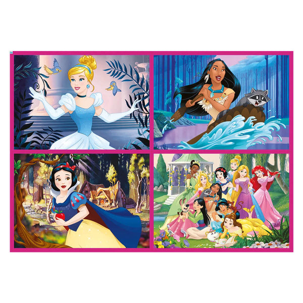 Educa Puslespil 4 stk, Disney prinsesser