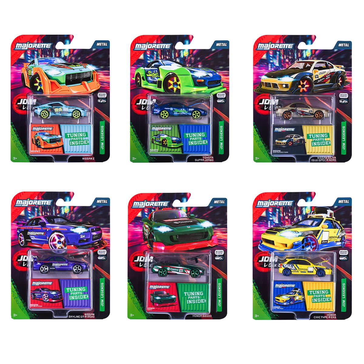 Majorette JDM Legends Deluxe Cars, ass