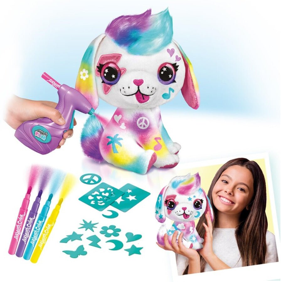 Airbrush Plush Hundehvalp, 20 cm