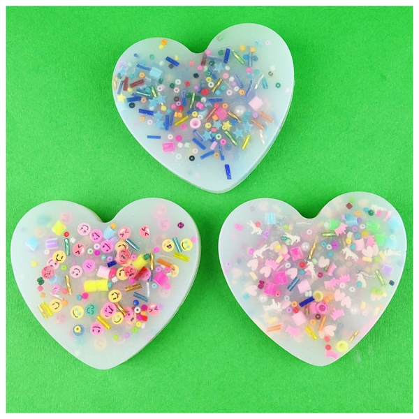 Bead pops multifarvet hjerte