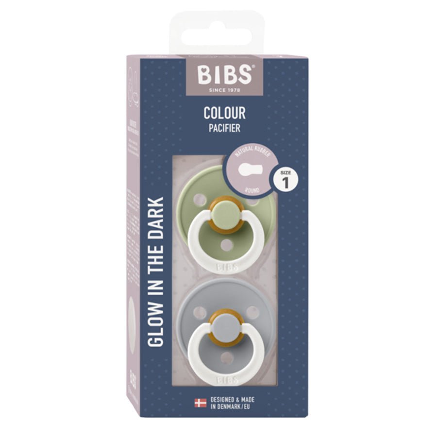 Bibs 2 - pak rund sut, str 1 - Sage NIGHT/Cloud NIGHT