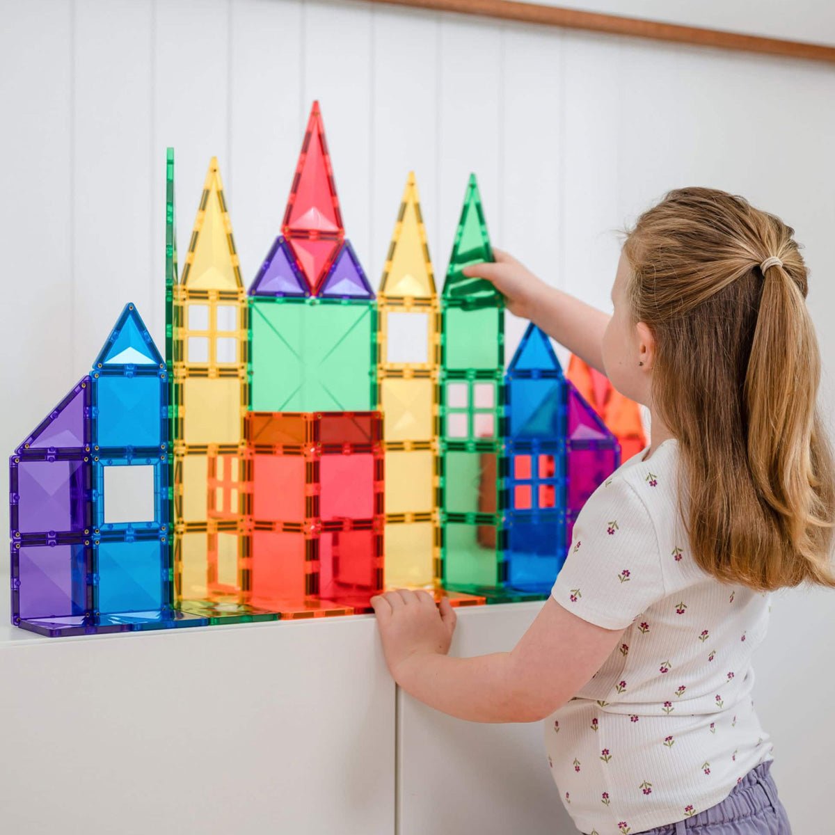 Connetix kreativt magnetsæt, rainbow, 102 dele