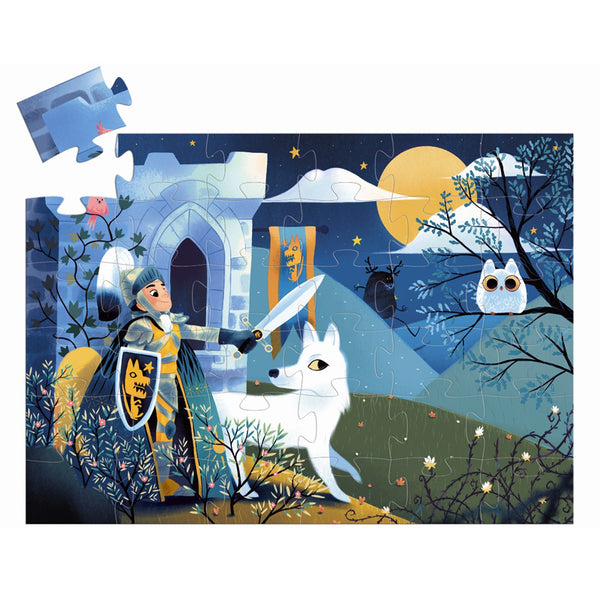 Djeco silhuet puslespil, Ridder - 36 brikker