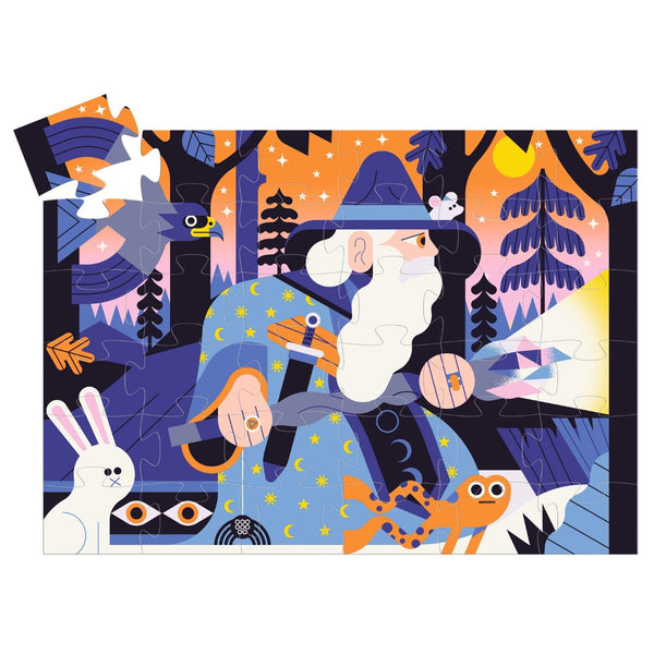 Djeco silhouetpuslespil, Troldmanden - 36 brikker