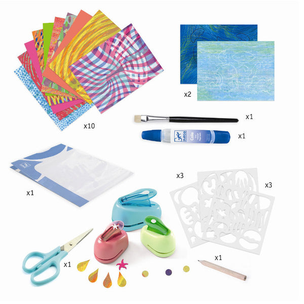 Djeco kreativ æske, Kreativ collage - Design med papir