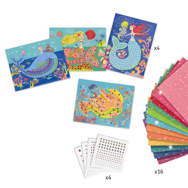 Djeco kreativ æske, Mosaik - Havfruer