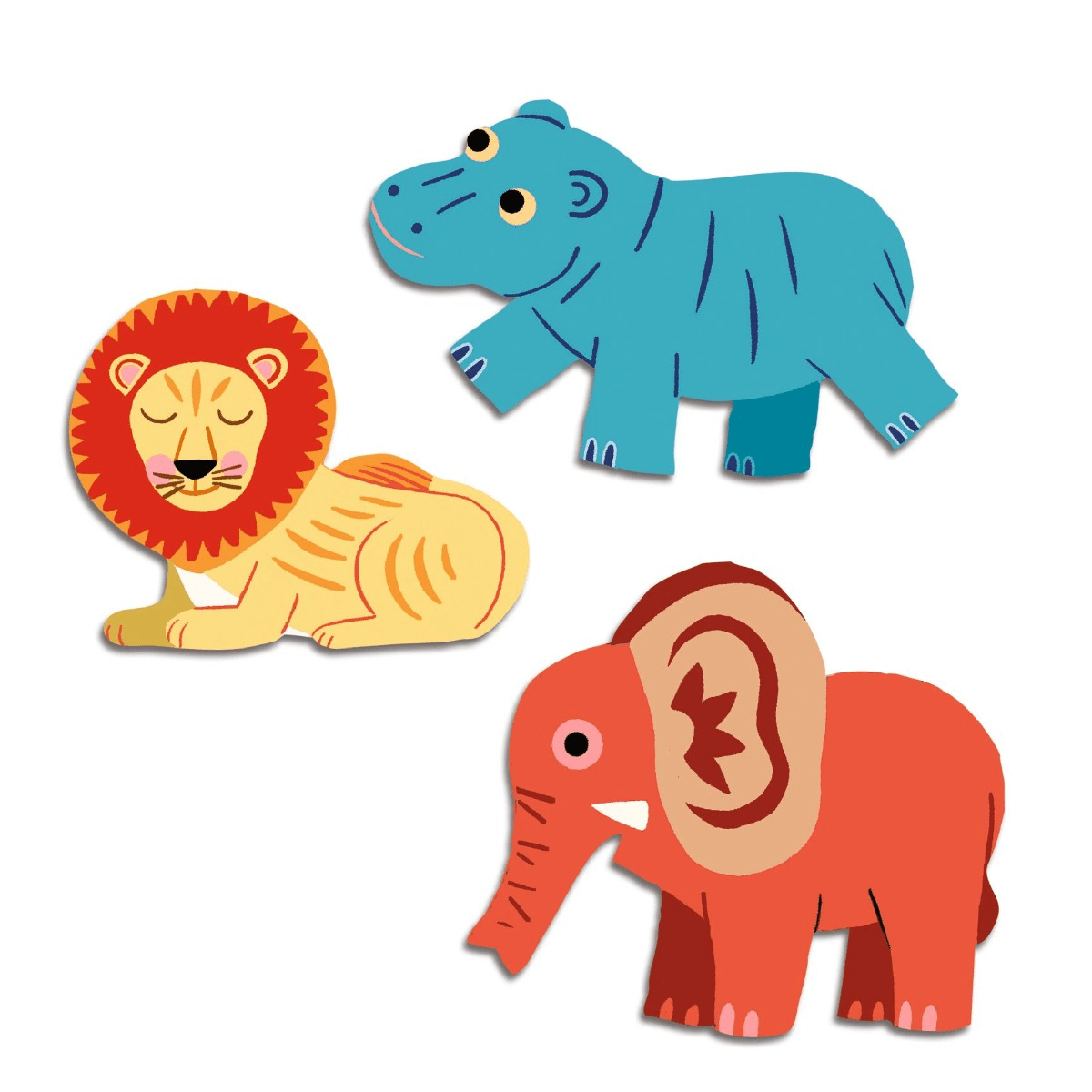 Klistermærker med Safaridyr