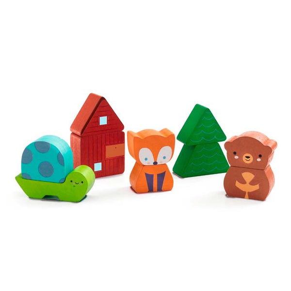 Djeco Relief puzzle, Puzz & match, rainbow