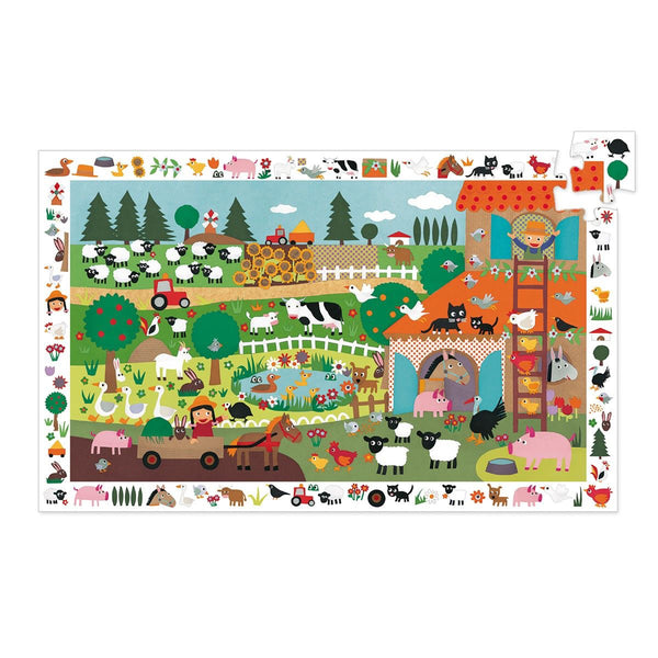 Djeco observationspuslespil med bondegård, 35 brikker