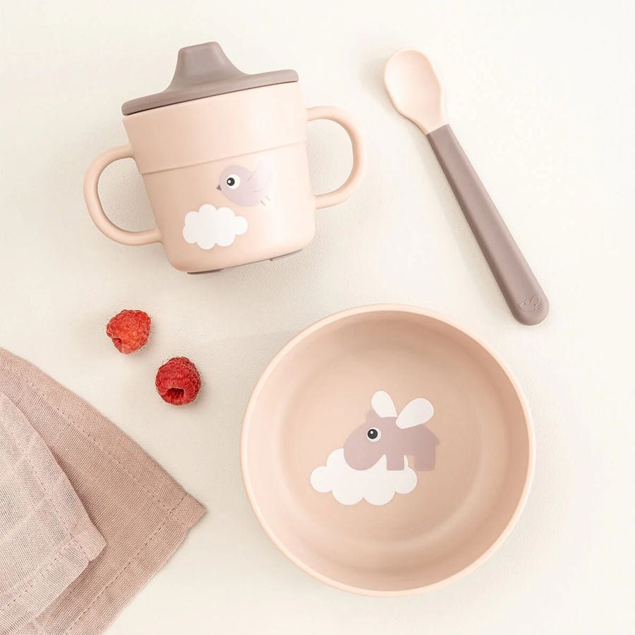 Done by Deer Foodie første spisesæt Happy clouds powder