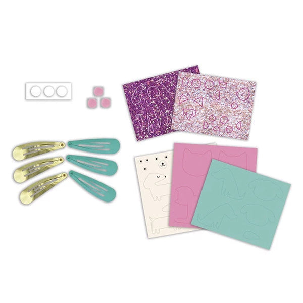 Janod Glitter Hårspænder, Little Pets