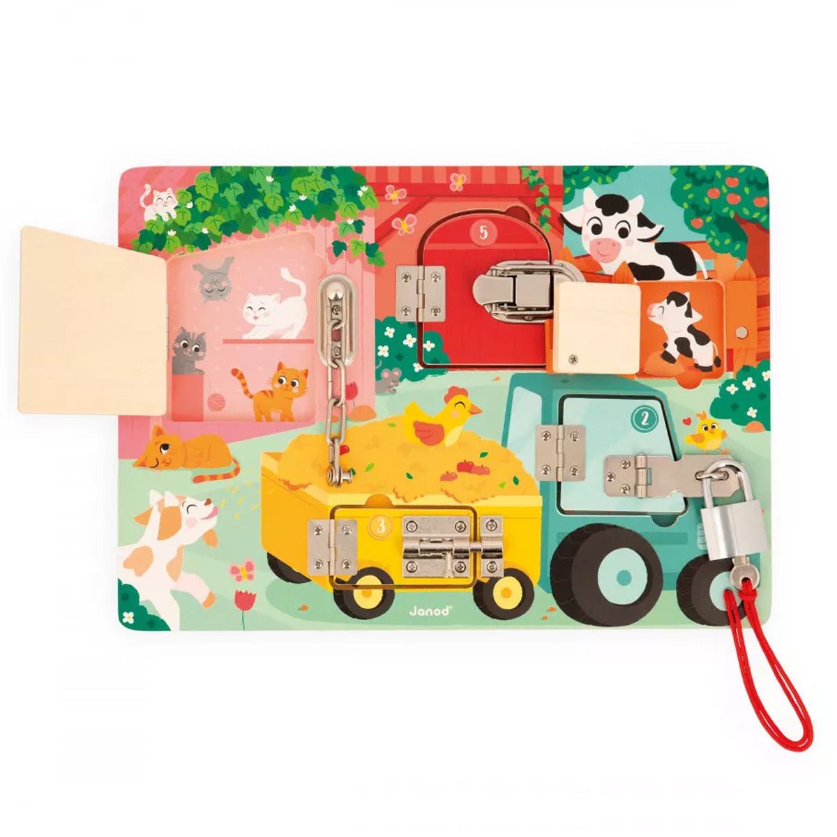 Janod Padlocks Board - The Farm