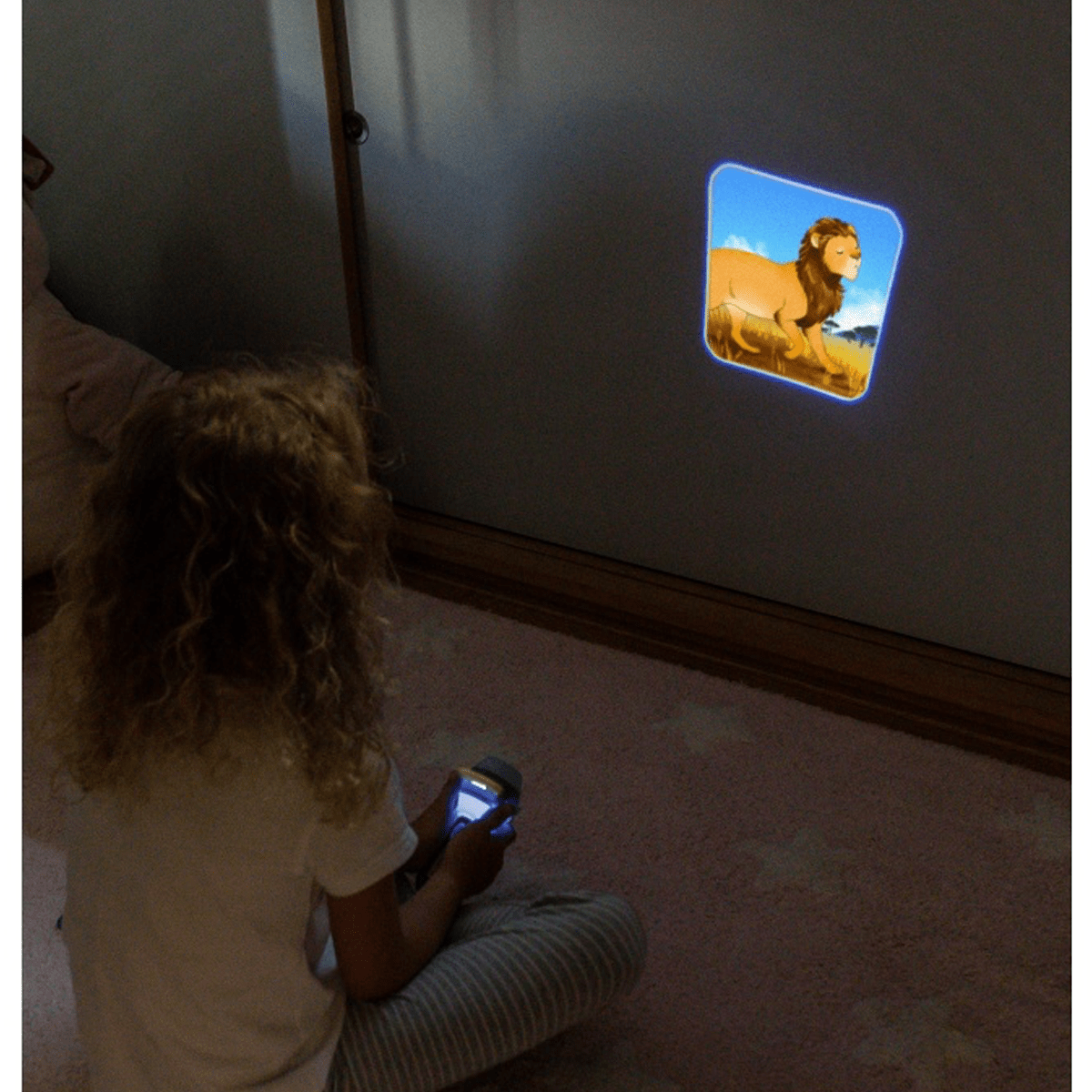 Kidywolf lommelygte m.historier, brun