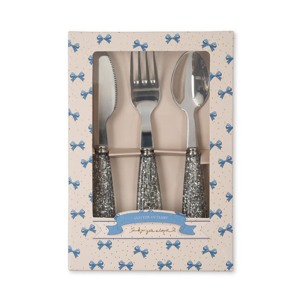 Konges Sløjd glimmer bestiksæt, sparkling blue