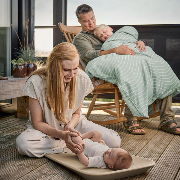 Leander juniorsengetøj, organic, Woodland sage green