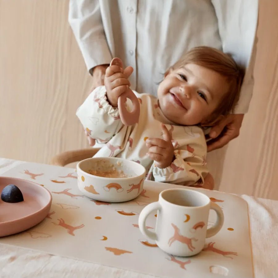 Liewood Merle printed hagesmæk med ærmer, dream/ecru