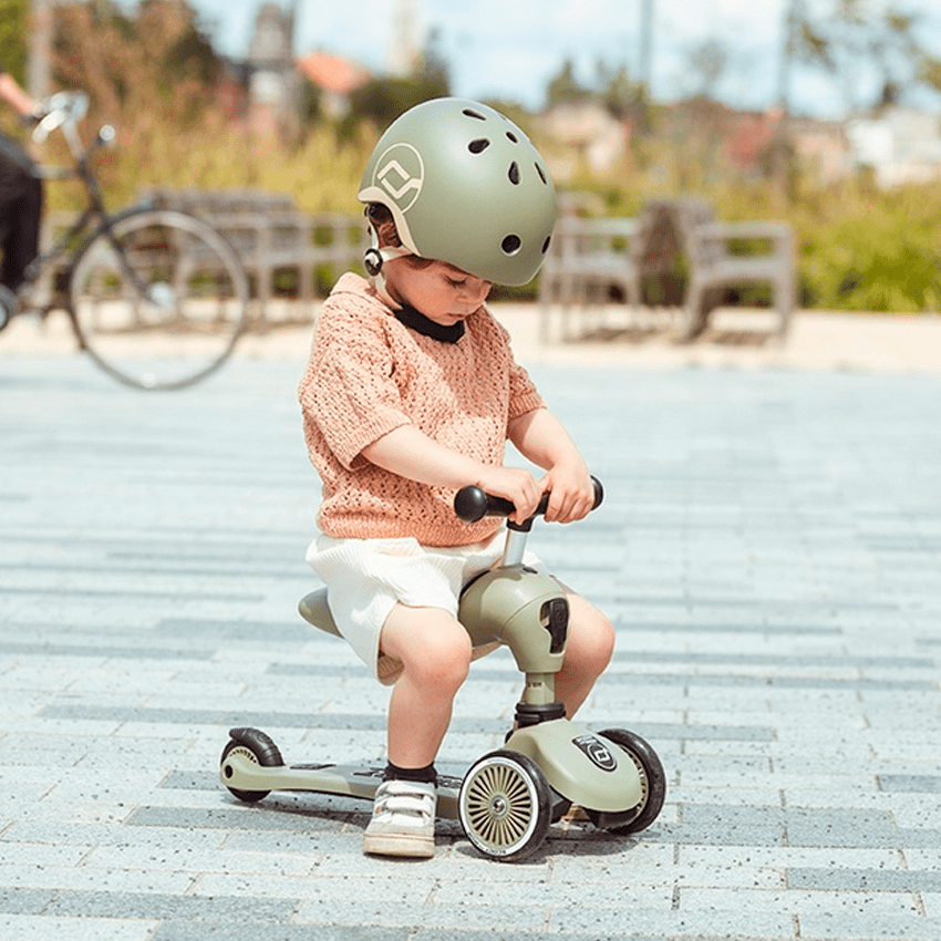 Scoot and Ride 2 - i - 1 Løbehjul, Highway Kick 1 - Olive