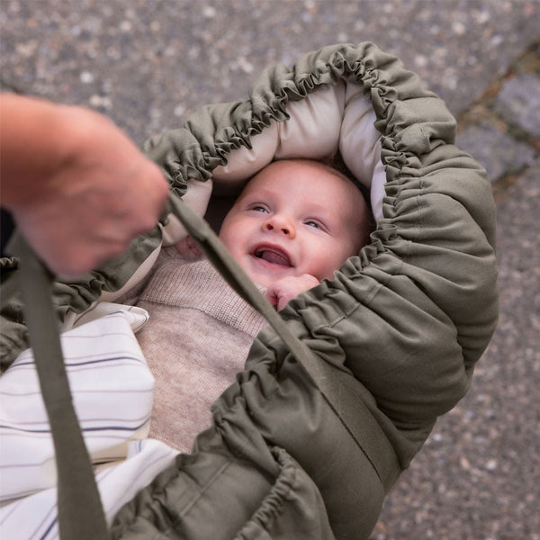 Sebra 3-i-1 babynest, dark olive