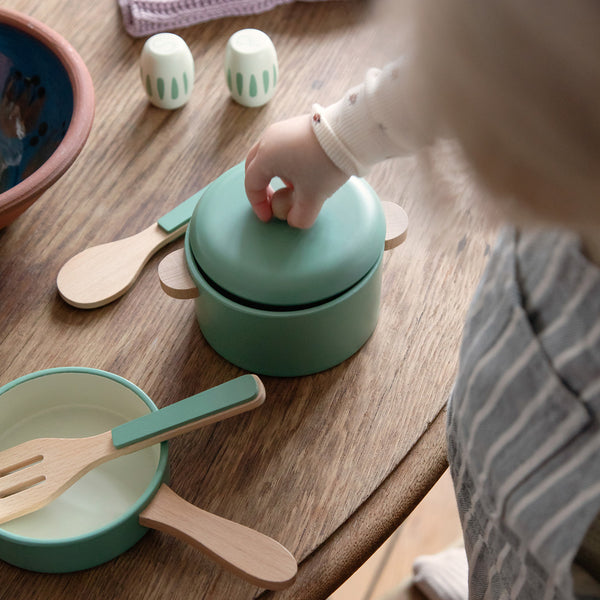 Sebra Køkkengryde og pandesæt i træ